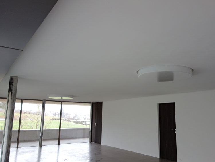 Flumroc Isolation in Garage - Gipsergeschäft Frank Buchser